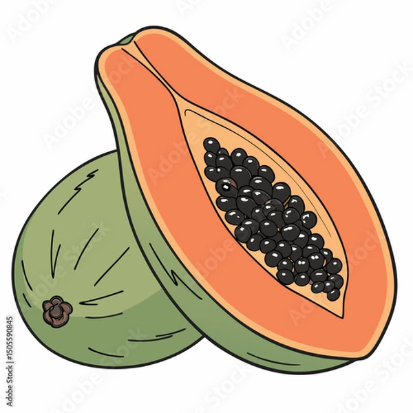 Obraz papaya fruit vector