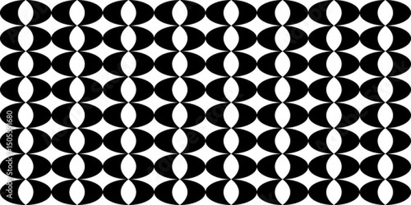 Fototapeta Black and white number 8 pattern, cover pattern. Seamless geometric pattern