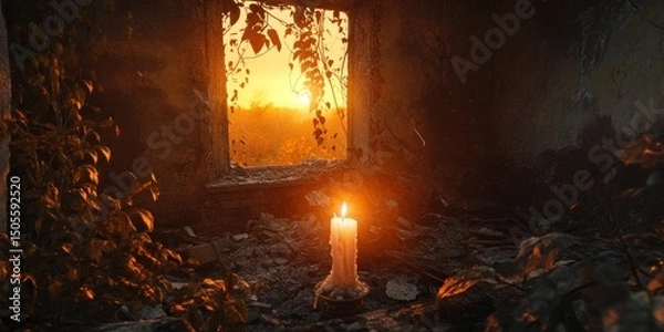 Fototapeta Warm interior light source