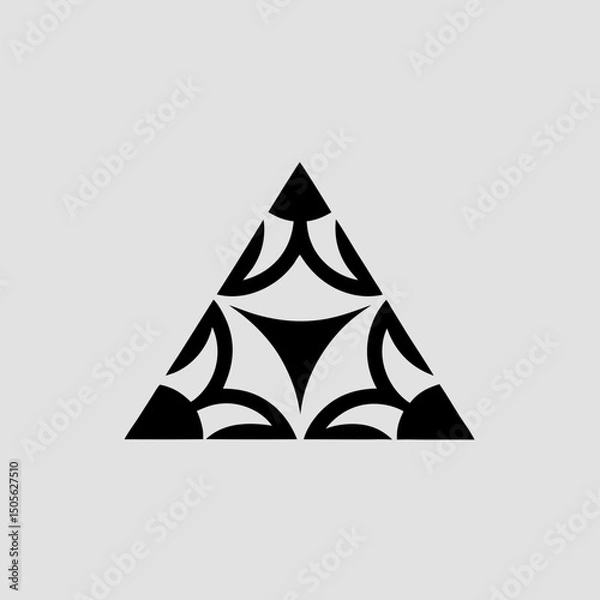 Fototapeta vector illustration of a abstract triangle