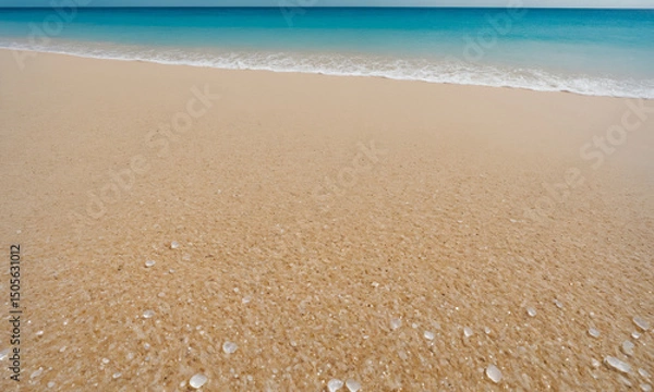 Obraz 바닷가 모래사장과 아름다운 풍경 파도