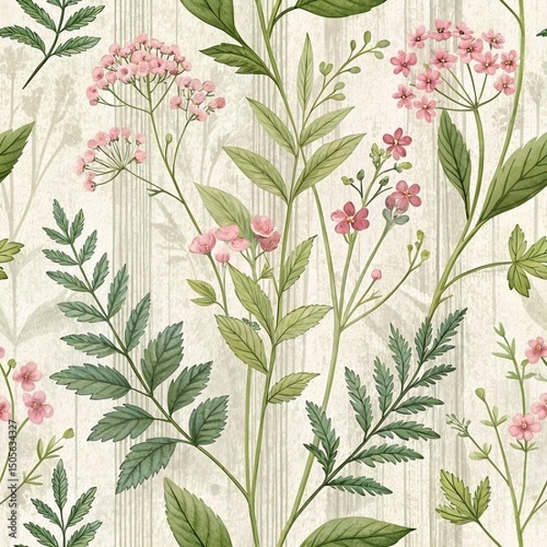 Obraz seamless pattern with pink flowers