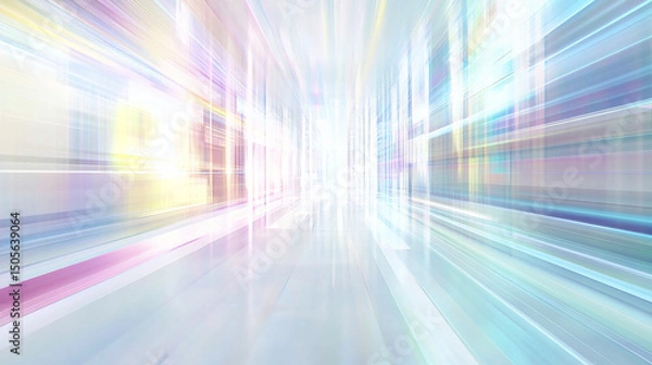 Fototapeta 七色の光の中のビジネス背景　generative ai