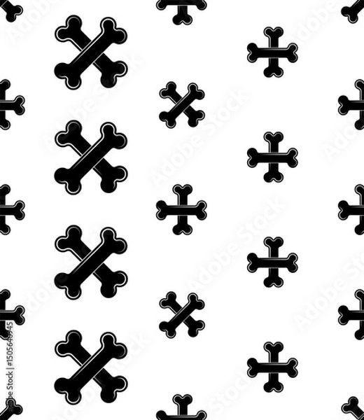 Obraz Dog Bone Icon Seamless Pattern Y_2210003