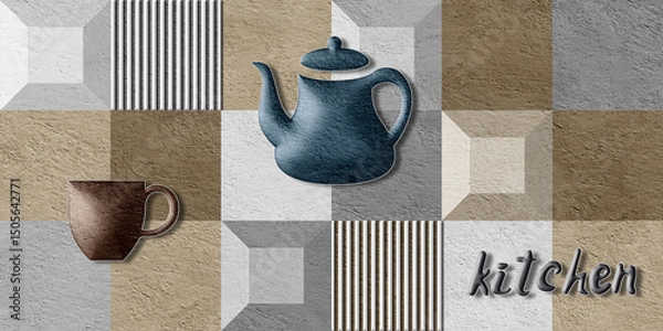 Fototapeta Ceramic Floor Tiles And Wall Tiles Natural Marble High Resolution Granite Surface Design. Ceramic Wall tiles design Texture Wallpaper design Pattern Graphics design Art Background.