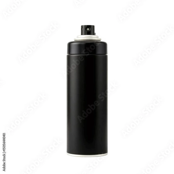 Fototapeta Black spray can isolated on transparent background