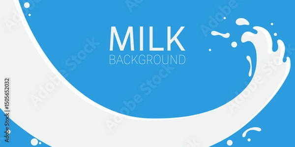 Fototapeta Milk splashes background vector illustration