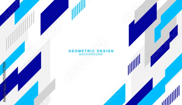 Obraz 斜めの図形で組み合わせた幾何学的な背景素材