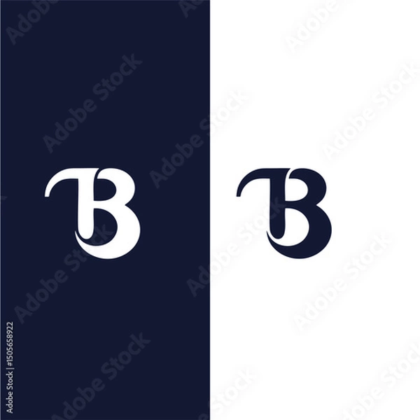 Fototapeta monogram logo with letter B concept