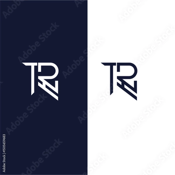 Obraz logo design with THR letter concept