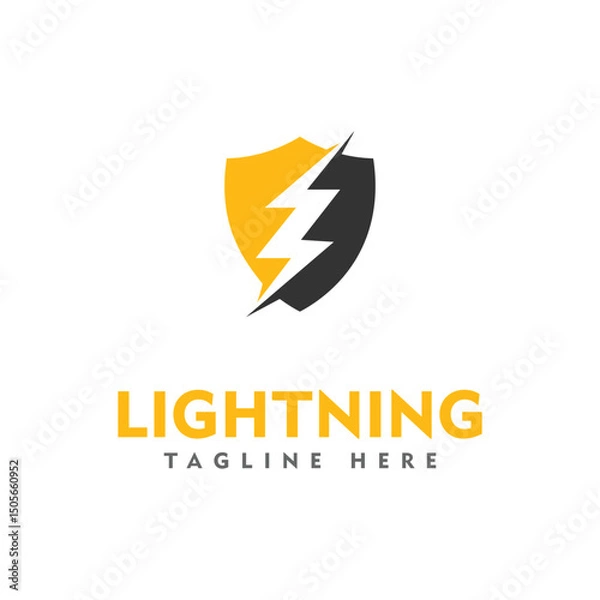 Obraz thunder electric speed logo design template