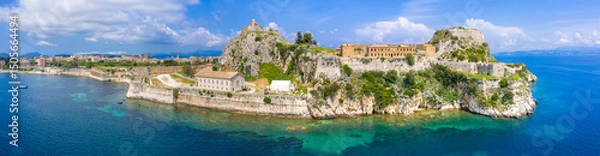 Obraz view of Kerkyra, capital of Corfu island, Greece
