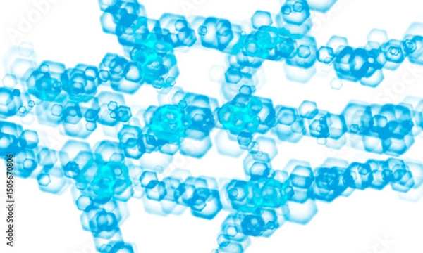 Obraz abstract blue background with snowflakes