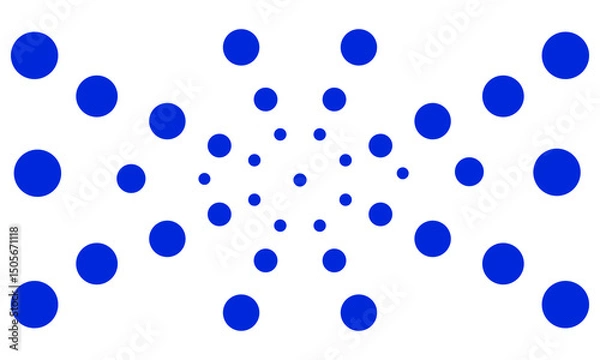 Obraz abstract dot blue with transparent background