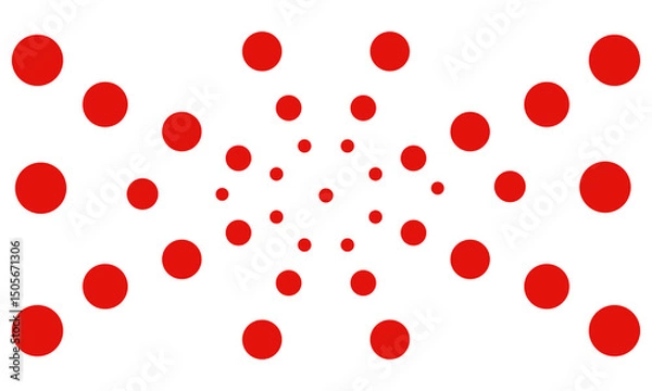 Fototapeta abstract dot red with transparent background