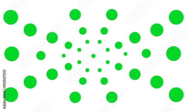Obraz abstract dot green with transparent background