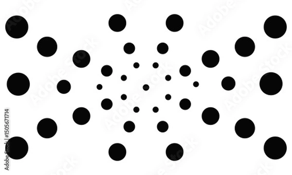 Obraz abstract dot black with transparent background