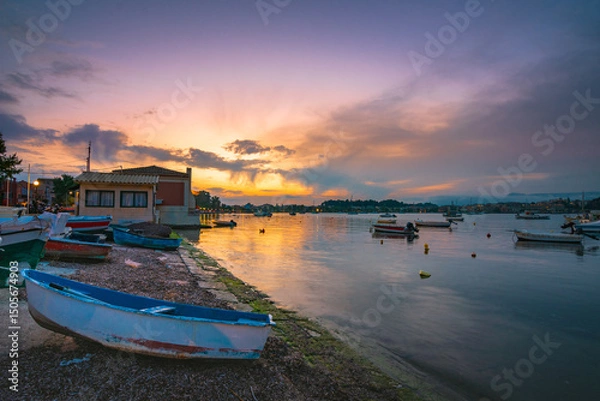 Obraz view of Kerkyra, capital of Corfu island, Greece