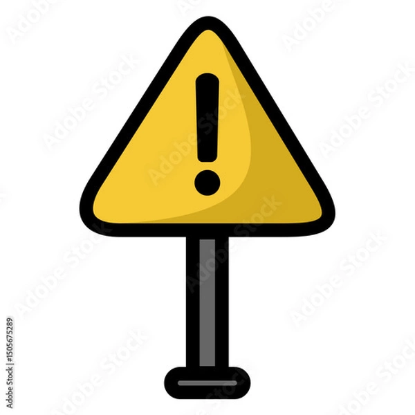 Fototapeta Urban Elements Vector Illustration with Tree, Building, and Traffic Symbols