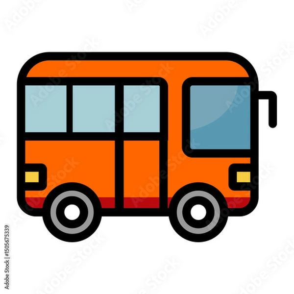 Obraz Urban Elements Vector Illustration with Tree, Building, and Traffic Symbols