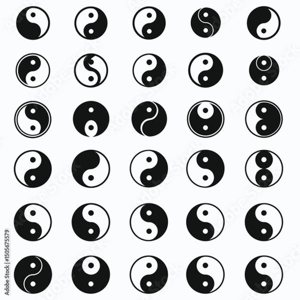 Obraz yin yang pattern