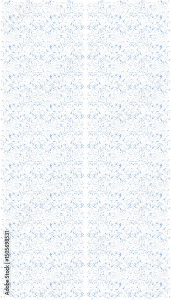 Fototapeta Seamless Blue Floral Toile Pattern – Elegant Vintage-Inspired Botanical Background on White. Perfect for vintage-themed stationery, romantic wedding materials, textile design, packaging, and digital p