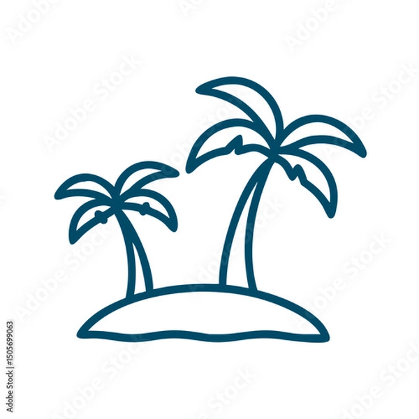 Fototapeta palm tree icon