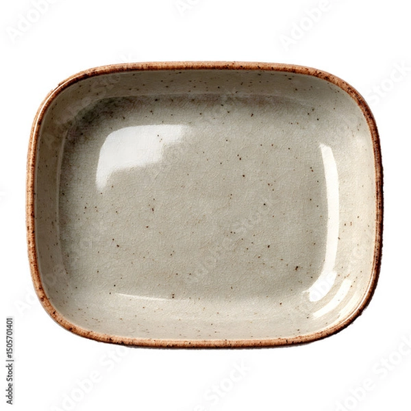 Fototapeta Elegant Speckled Ceramic Rectangular Tray Perfect for Serving and Decor