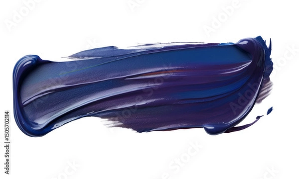 Fototapeta Midnight Navy Brush Stroke on Isolated Background – Deep Blue Paint Texture for Modern Design, Art Projects, and Branding Elements