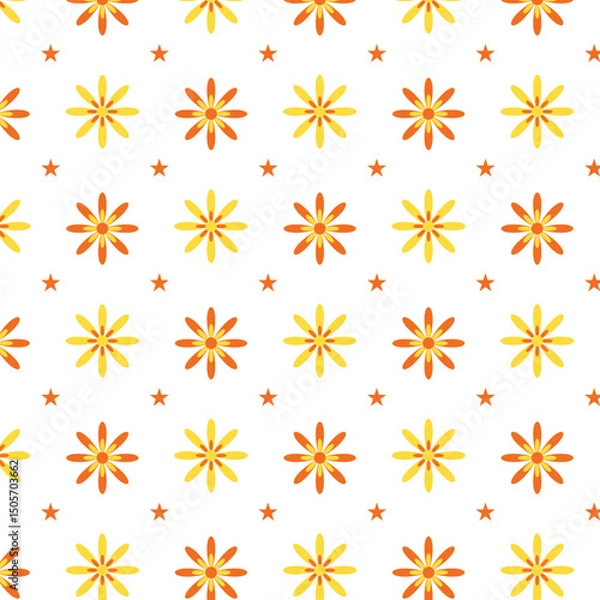 Obraz Cute floral seamless pattern design for textile fabric print or background