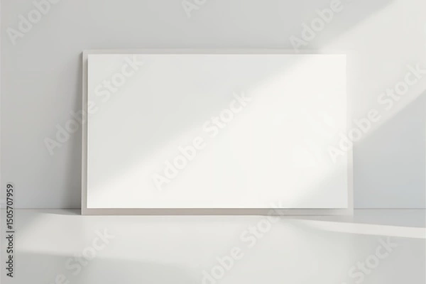 Obraz Blank-white-frame-on-wall-minimalist-mockup-for-art-or-poster
