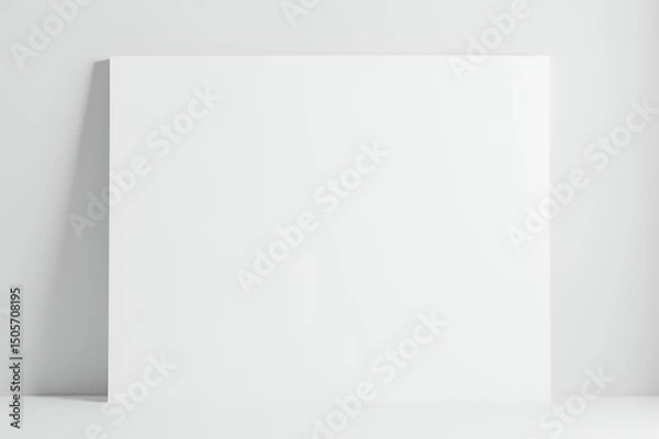 Obraz Blank-white-poster-mockup-on-shelf-minimalist-design-template