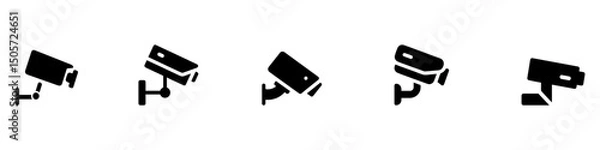 Fototapeta Security camera icon. CCTV vector icon set. Video surveillance CCTV camera icon. Security camera. Vector Illustration. EPS 10