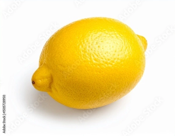 Fototapeta 白背景に孤立した一個のレモン