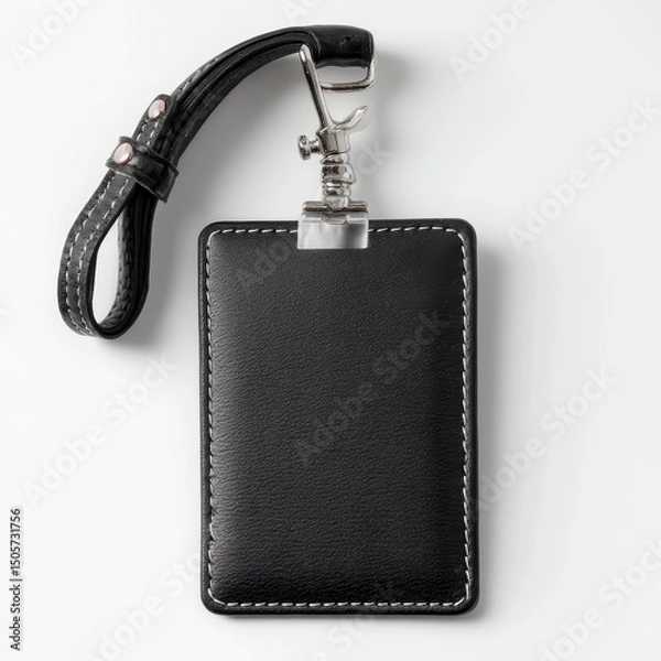 Fototapeta Badge holder isolated on white --chaos 20