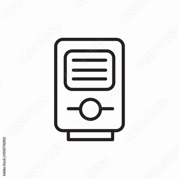 Obraz intercom speaker button icon vector sign