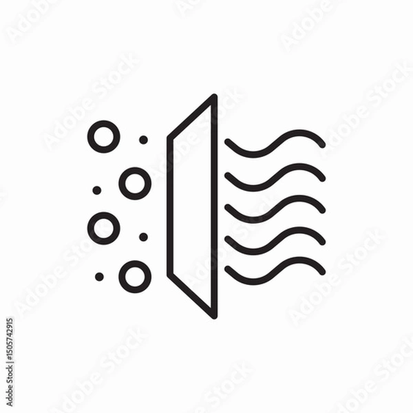 Fototapeta dehumidifier air dry icon vector sign