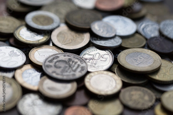 Fototapeta mixed coins 
