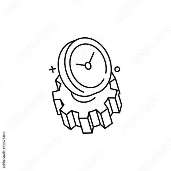 Fototapeta Time Management Icon vector