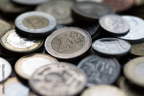 Fototapeta mixed coins 