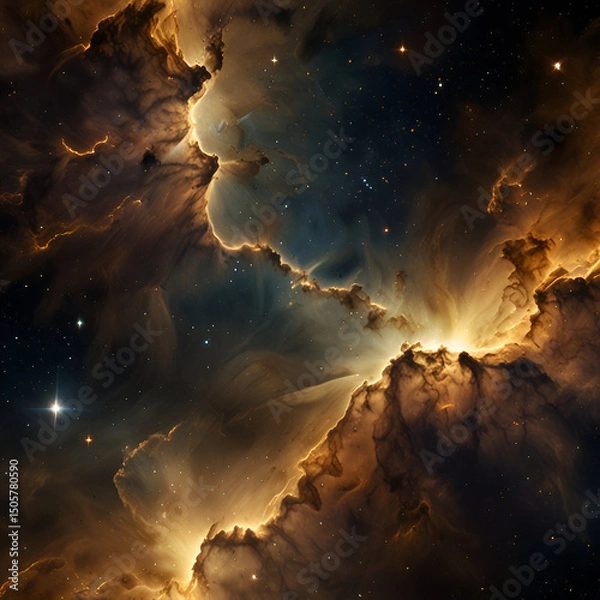 Fototapeta night sky with clouds and stars
