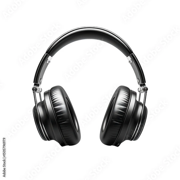 Fototapeta Premium leather headphones deliver immersive audio in sleek style with a on transparent background