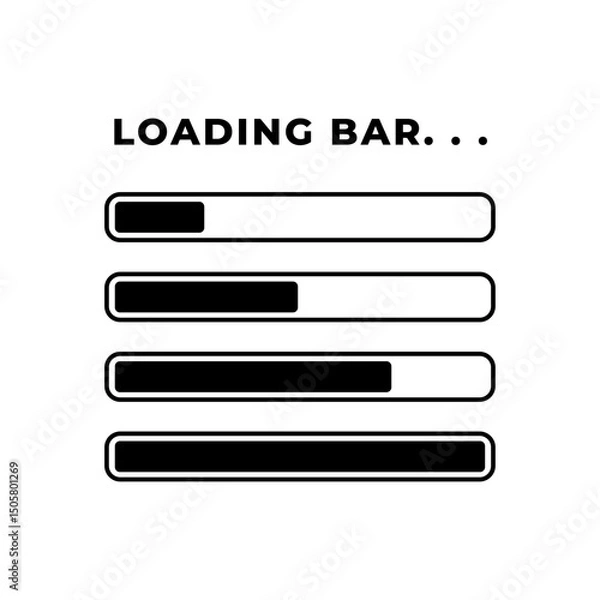 Fototapeta Loading bar. Download progress loader.