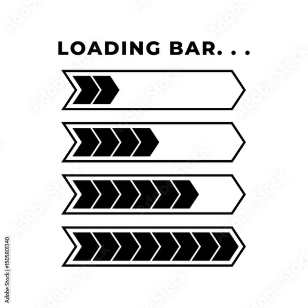 Fototapeta Loading bar. Download progress loader.
