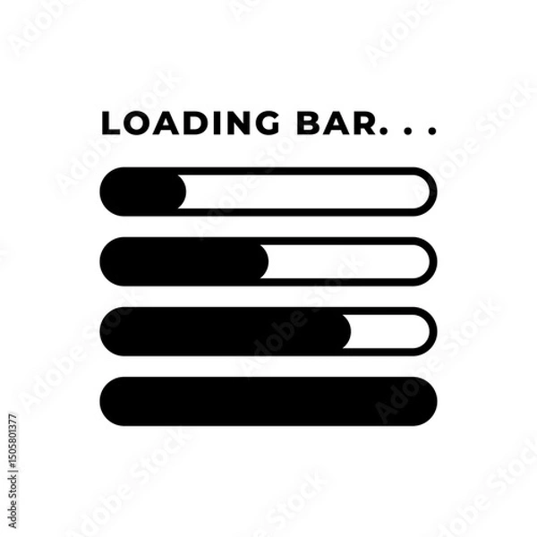 Fototapeta Loading bar. Download progress loader.