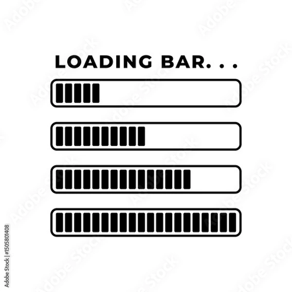 Fototapeta Loading bar. Download progress loader.