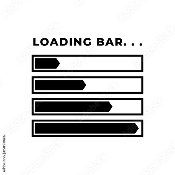 Fototapeta Loading bar. Download progress loader.