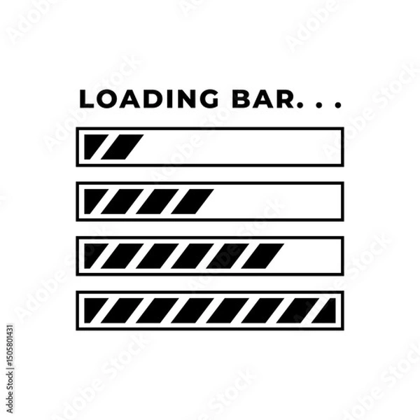 Fototapeta Loading bar. Download progress loader.