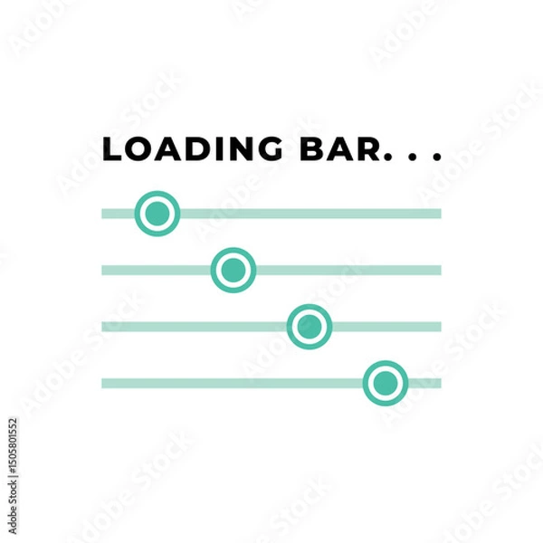 Fototapeta Loading bar. Download progress loader.