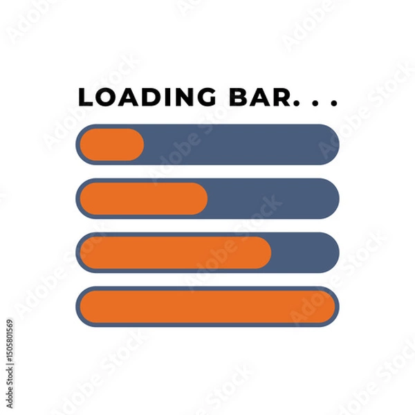 Fototapeta Loading bar. Download progress loader.